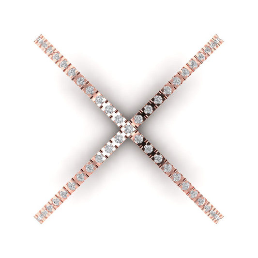 0.245 cttw Moissanite Statement Engagement Ring - Solid Rose Gold (VVS1, Round Cut,1.0mm)