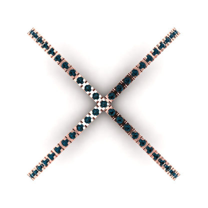 0.245 cttw Natural London Blue Topaz Statement Engagement Ring - Solid Rose Gold (VVS1, Round Cut,1.0mm)