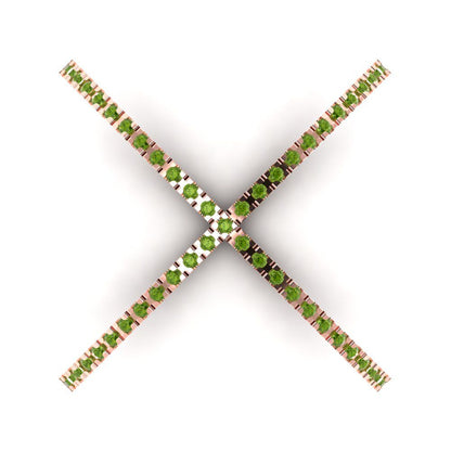 0.245 cttw Natural Peridot Statement Engagement Ring - Solid Gold (Round Cut,1.0mm)