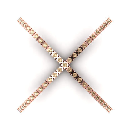 0.245 cttw Yellow Moissanite Statement Engagement Ring - Solid Rose Gold (VVS1, Round Cut,1.0mm)