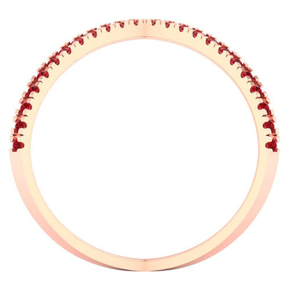 0.245 cttw Simulated Pink Tourmaline Statement Engagement Ring - Solid Gold (Round Cut,1.0mm)