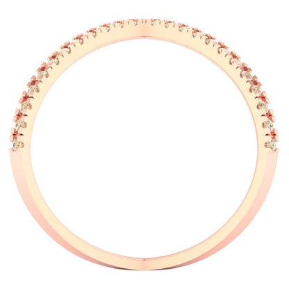 0.245 cttw Natural Morganite Statement Engagement Ring - Solid Gold (Round Cut,1.0mm)