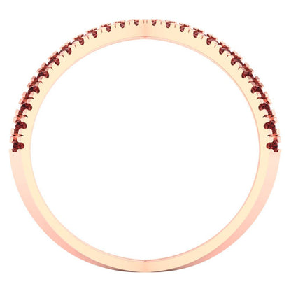 0.245 cttw Natural Garnet Statement Engagement Ring - Solid Gold (Round Cut,1.0mm)