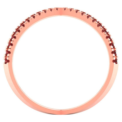 0.245 cttw Natural Garnet Statement Engagement Ring - Solid Gold (Round Cut,1.0mm)