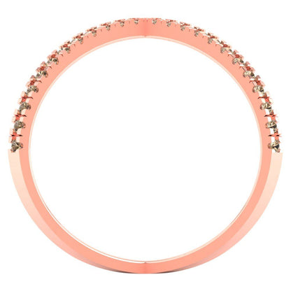 0.245 cttw Yellow Moissanite Statement Engagement Ring - Solid Rose Gold (VVS1, Round Cut,1.0mm)