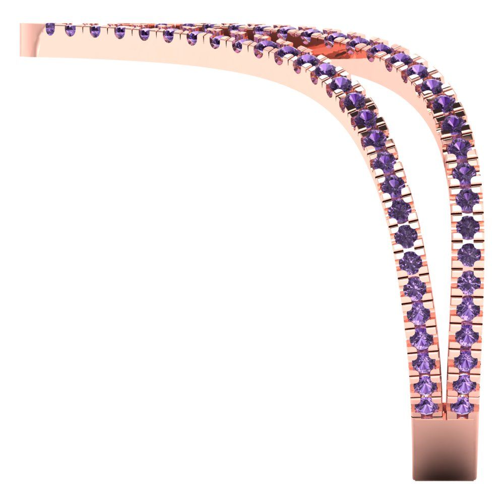 0.525 cttw Simulated Alexandrite Statement Engagement Ring - Solid Gold (Round Cut,1.0mm)