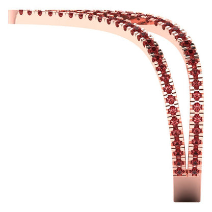 0.525 cttw Natural Garnet Statement Engagement Ring - Solid Gold (Round Cut,1.0mm)