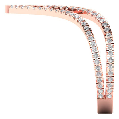 0.525 cttw Zirconia Simulated Diamond Statement Engagement Ring - Solid Gold (VVS1, Round Cut,1.0mm)