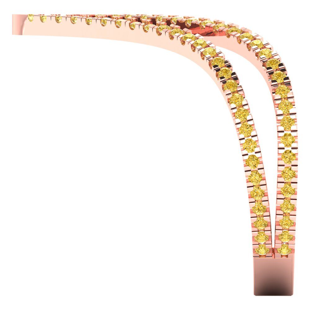 0.525 cttw Natural Citrine Statement Engagement Ring - Solid Gold (Round Cut,1.0mm)