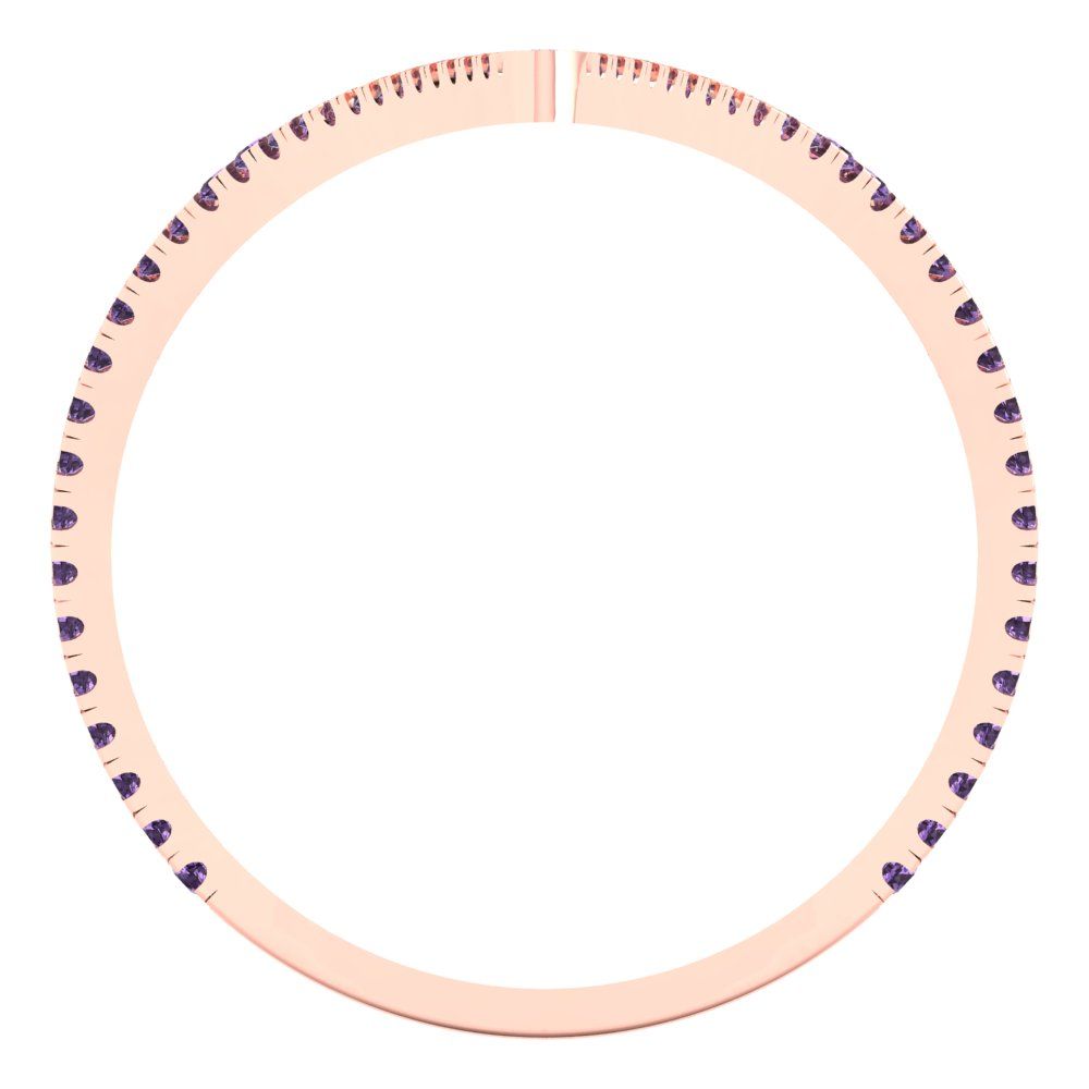 0.525 cttw Simulated Alexandrite Statement Engagement Ring - Solid Gold (Round Cut,1.0mm)