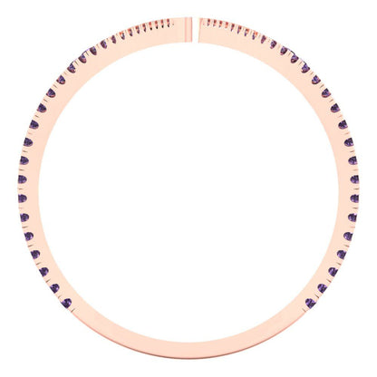 0.525 cttw Simulated Alexandrite Statement Engagement Ring - Solid Gold (Round Cut,1.0mm)