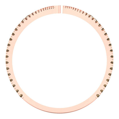 0.525 cttw Zirconia Simulated Champagne Diamond Statement Engagement Ring - Solid Rose Gold (VVS1, Round Cut,1.0mm)