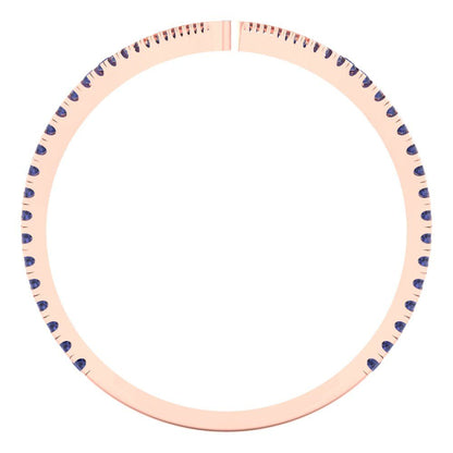 0.525 cttw Simulated Tanzanite Statement Engagement Ring - Solid Rose Gold (VVS1, Round Cut,1.0mm)