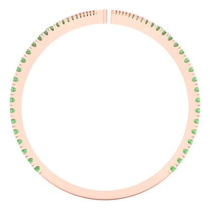0.525 cttw Zirconia Simulated Green Diamond Statement Engagement Ring - Solid Rose Gold (VVS1, Round Cut,1.0mm)