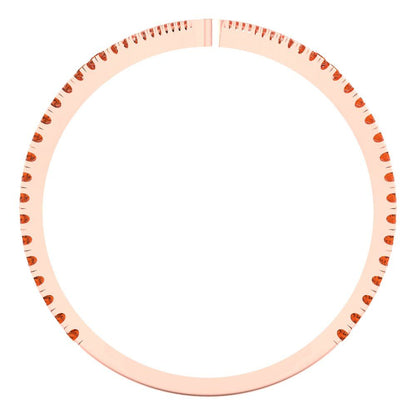 0.525 cttw Simulated Ruby Statement Engagement Ring - Solid Rose Gold (VVS1, Round Cut,1.0mm)