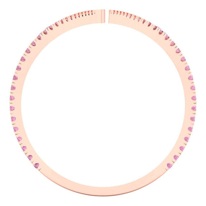 0.525 cttw Zirconia Simulated Pink Diamond Statement Engagement Ring - Solid Rose Gold (VVS1, Round Cut,1.0mm)