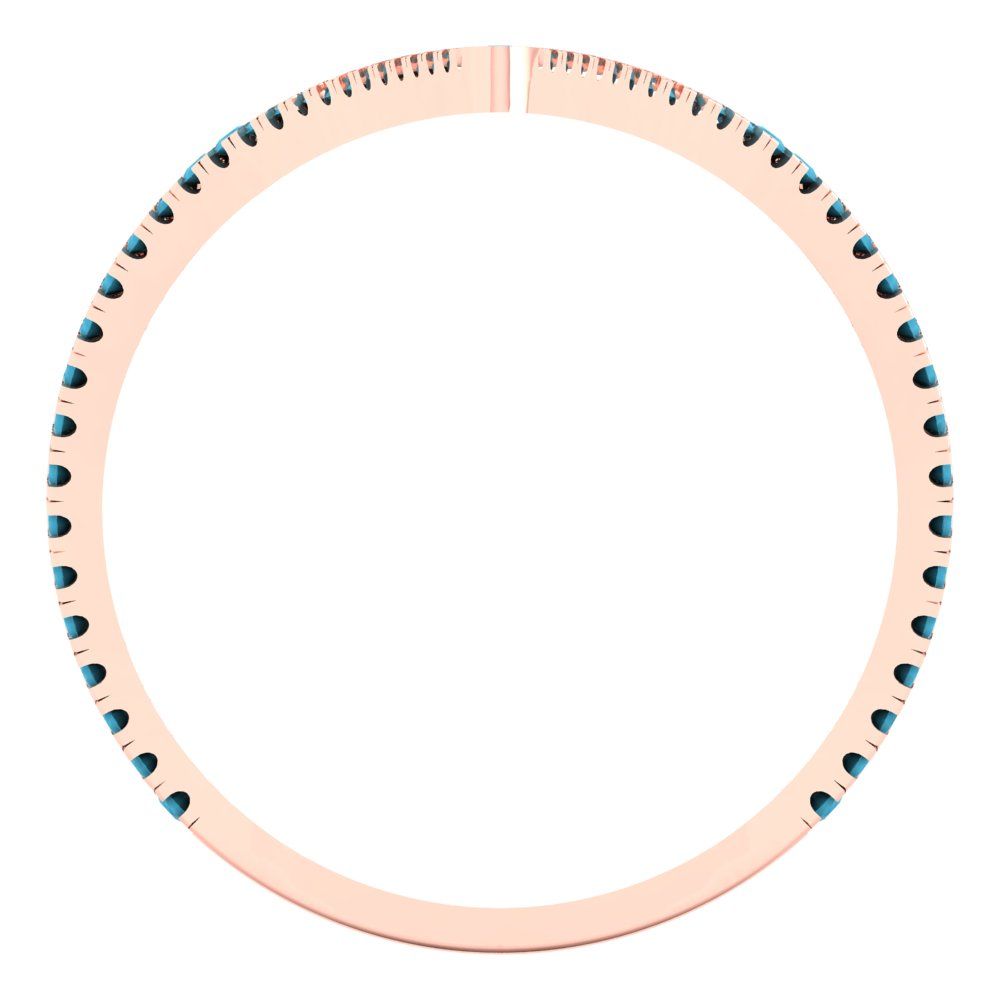 0.525 cttw Simulated Turquoise Statement Engagement Ring - Solid Gold (Round Cut,1.0mm)