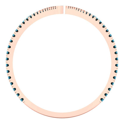 0.525 cttw Simulated Turquoise Statement Engagement Ring - Solid Gold (Round Cut,1.0mm)