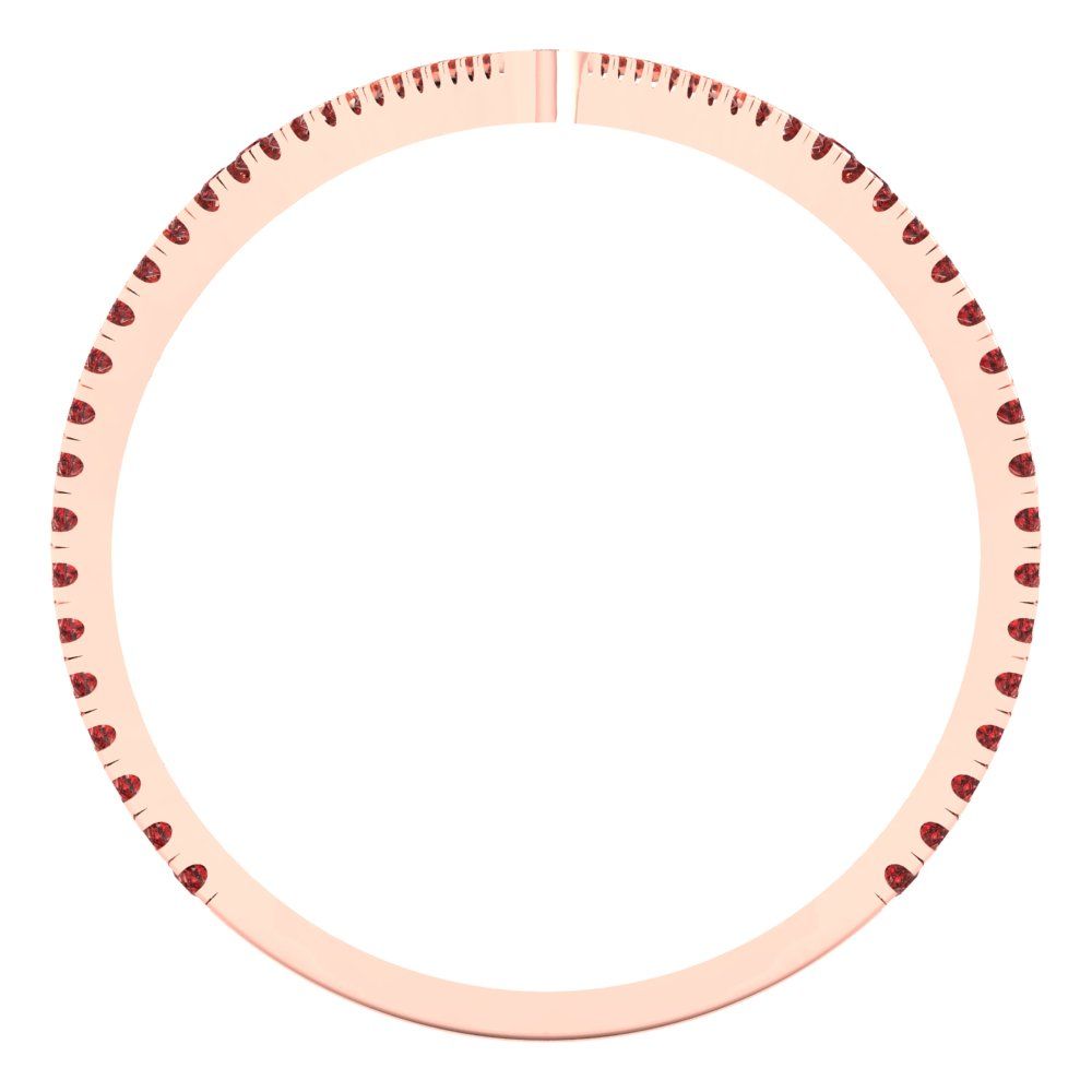 0.525 cttw Natural Garnet Statement Engagement Ring - Solid Gold (Round Cut,1.0mm)