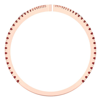 0.525 cttw Natural Garnet Statement Engagement Ring - Solid Gold (Round Cut,1.0mm)