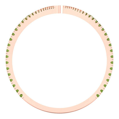 0.525 cttw Natural Peridot Statement Engagement Ring - Solid Gold (Round Cut,1.0mm)