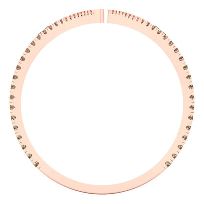 0.525 cttw Yellow Moissanite Statement Engagement Ring - Solid Rose Gold (VVS1, Round Cut,1.0mm)