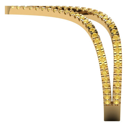 0.525 cttw Natural Citrine Statement Engagement Ring - Solid Gold (Round Cut,1.0mm)