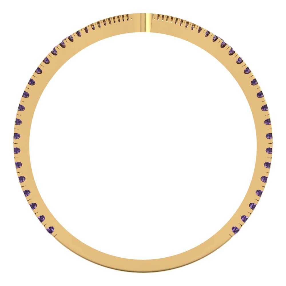 0.525 cttw Simulated Alexandrite Statement Engagement Ring - Solid Gold (Round Cut,1.0mm)