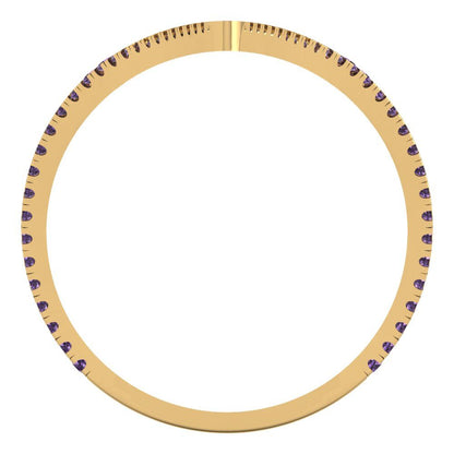 0.525 cttw Simulated Alexandrite Statement Engagement Ring - Solid Gold (Round Cut,1.0mm)