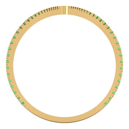 0.525 cttw Zirconia Simulated Green Diamond Statement Engagement Ring - Solid Yellow Gold (VVS1, Round Cut,1.0mm)