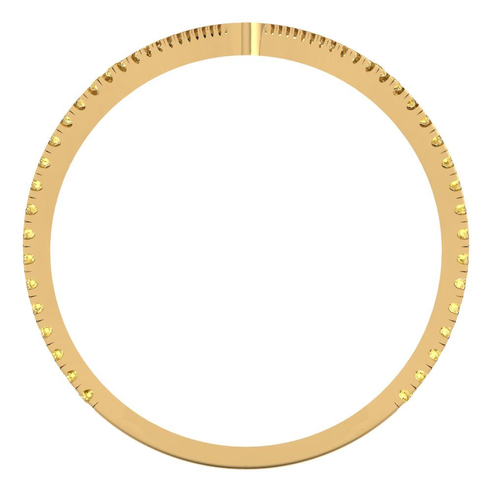 0.525 cttw Natural Citrine Statement Engagement Ring - Solid Gold (Round Cut,1.0mm)