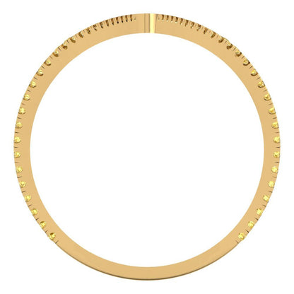 0.525 cttw Natural Citrine Statement Engagement Ring - Solid Gold (Round Cut,1.0mm)