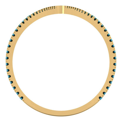 0.525 cttw Simulated Turquoise Statement Engagement Ring - Solid Gold (Round Cut,1.0mm)