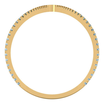 0.525 cttw Zirconia Simulated Blue Diamond Statement Engagement Ring - Solid Yellow Gold (VVS1, Round Cut,1.0mm)