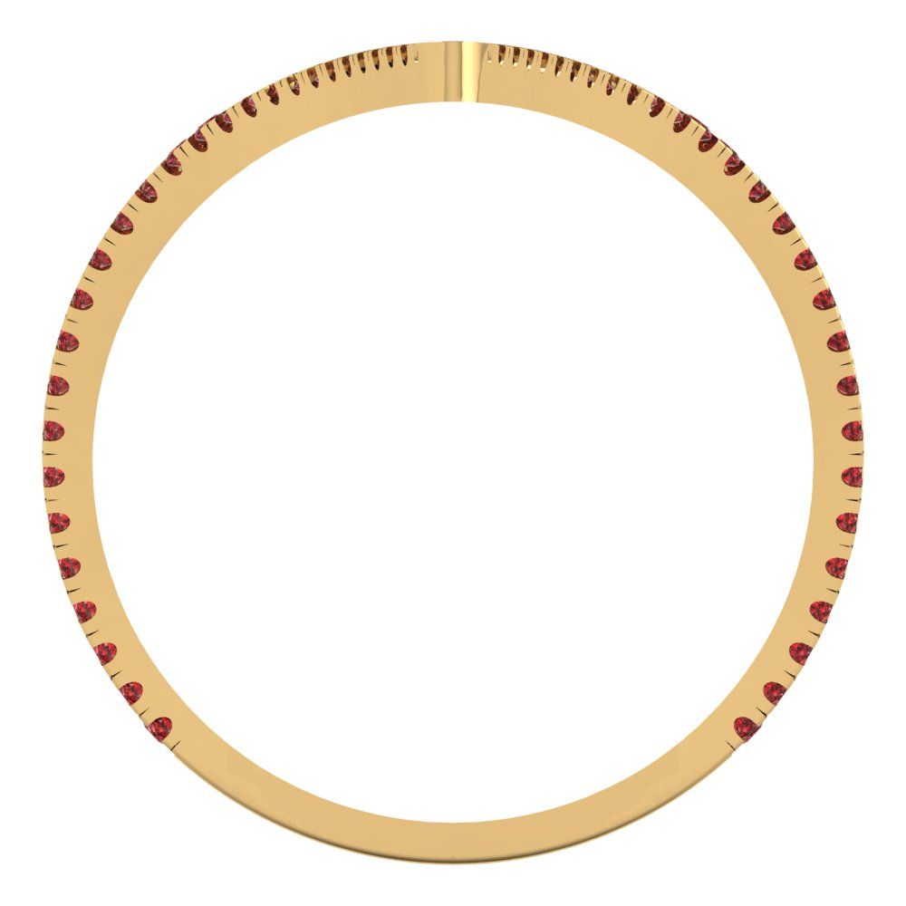 0.525 cttw Natural Garnet Statement Engagement Ring - Solid Gold (Round Cut,1.0mm)