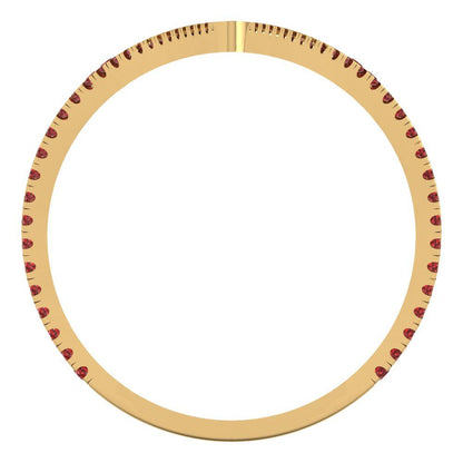 0.525 cttw Natural Garnet Statement Engagement Ring - Solid Gold (Round Cut,1.0mm)