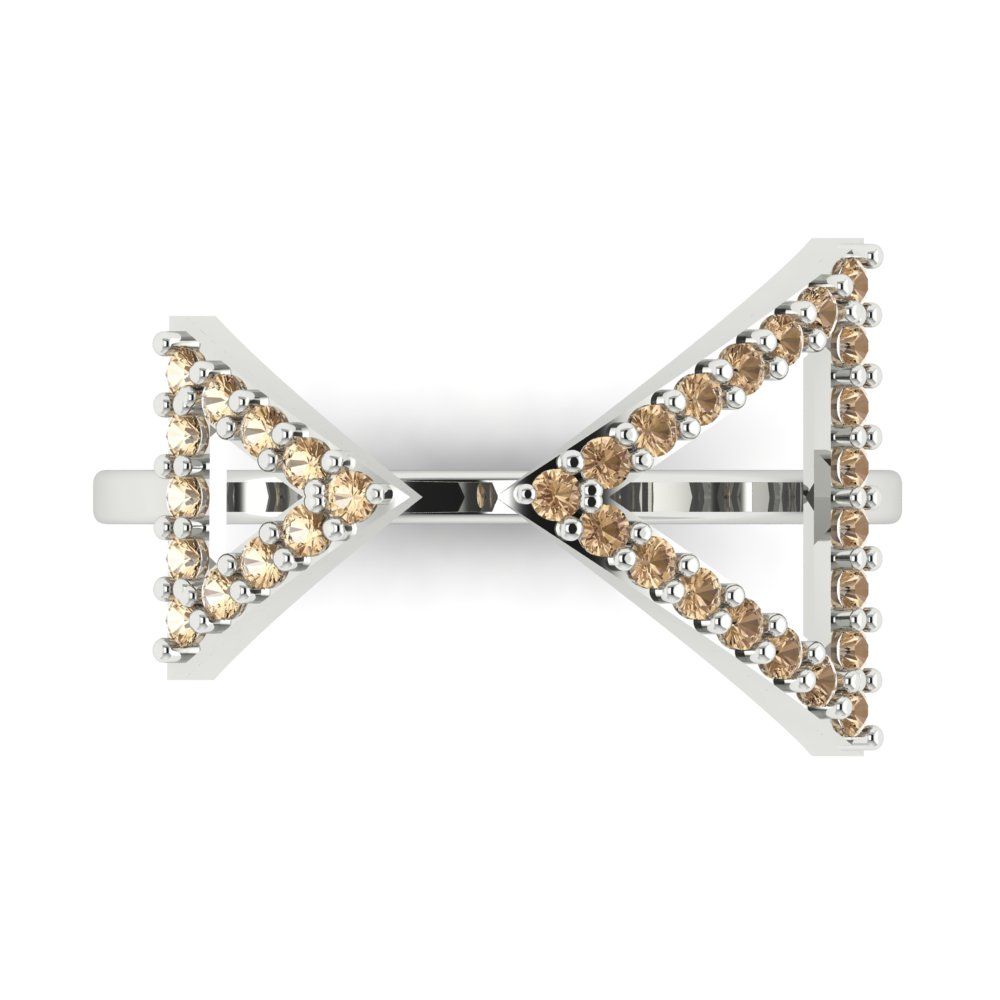 0.2475 cttw Yellow Moissanite Statement Engagement Ring - Solid Gold (Round Cut,1.2mm)