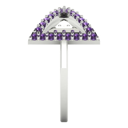 0.2475 cttw Simulated Alexandrite Statement Engagement Ring - Solid Gold (Round Cut,1.2mm)