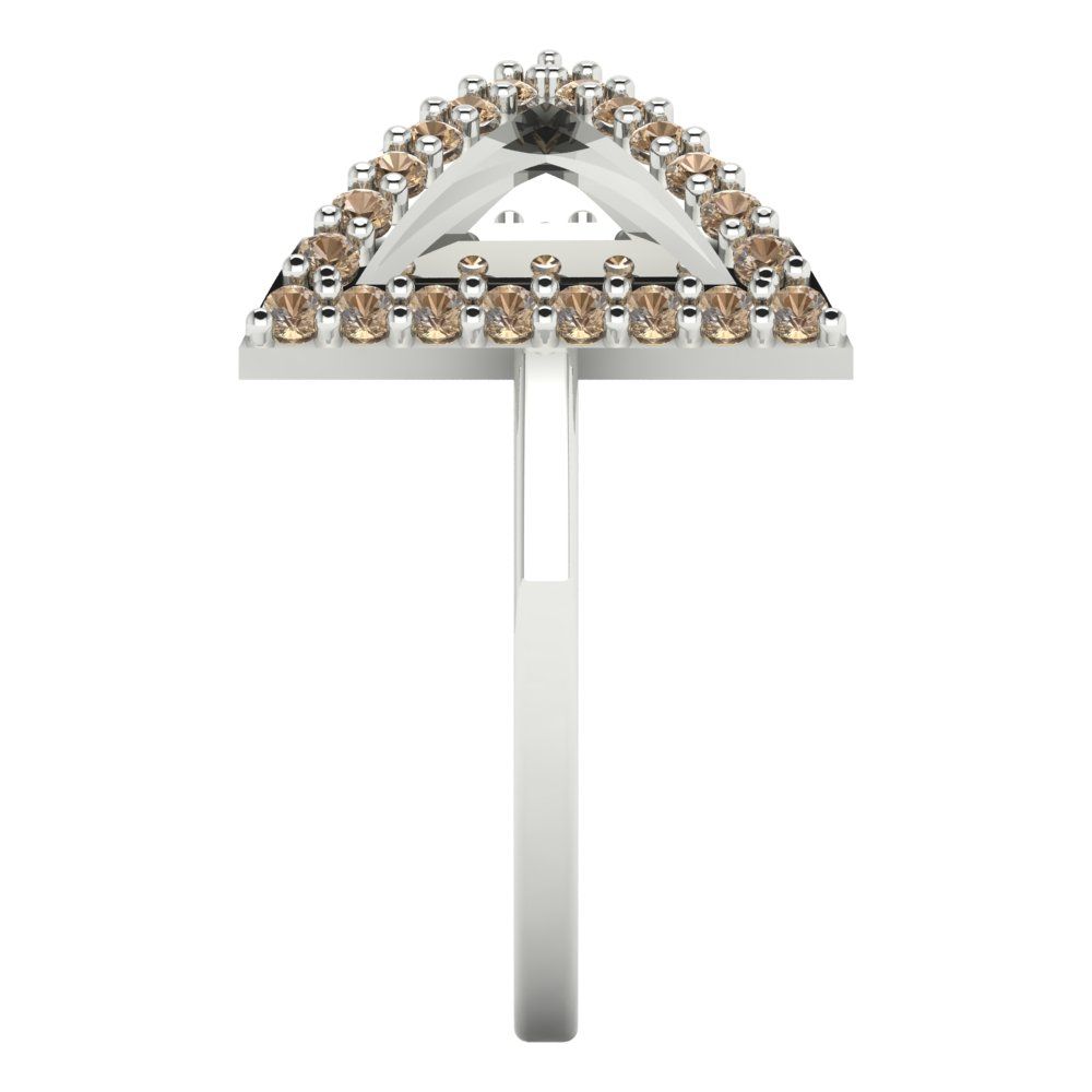 0.2475 cttw Yellow Moissanite Statement Engagement Ring - Solid Gold (Round Cut,1.2mm)