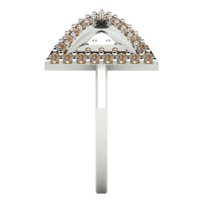 0.2475 cttw Yellow Moissanite Statement Engagement Ring - Solid Gold (Round Cut,1.2mm)