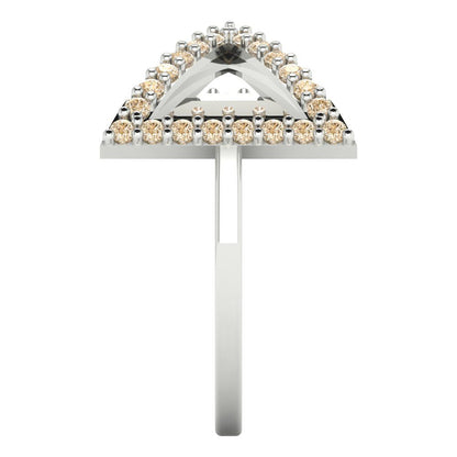 0.2475 cttw Natural Morganite Statement Engagement Ring - Solid Gold (Round Cut,1.2mm)