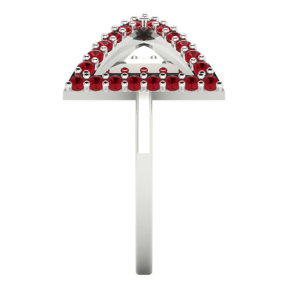 0.2475 cttw Simulated Pink Tourmaline Statement Engagement Ring - Solid Gold (Round Cut,1.2mm)