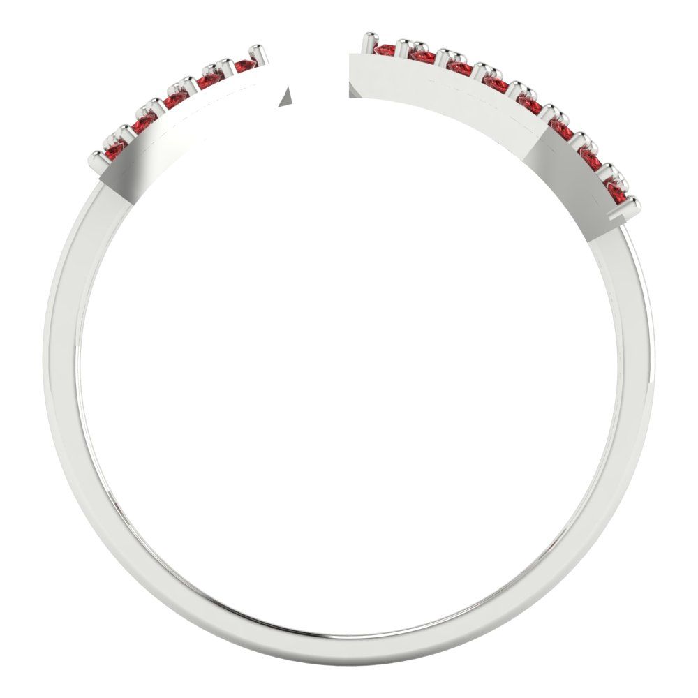 0.2475 cttw Natural Garnet Statement Engagement Ring - Solid Gold (Round Cut,1.2mm)