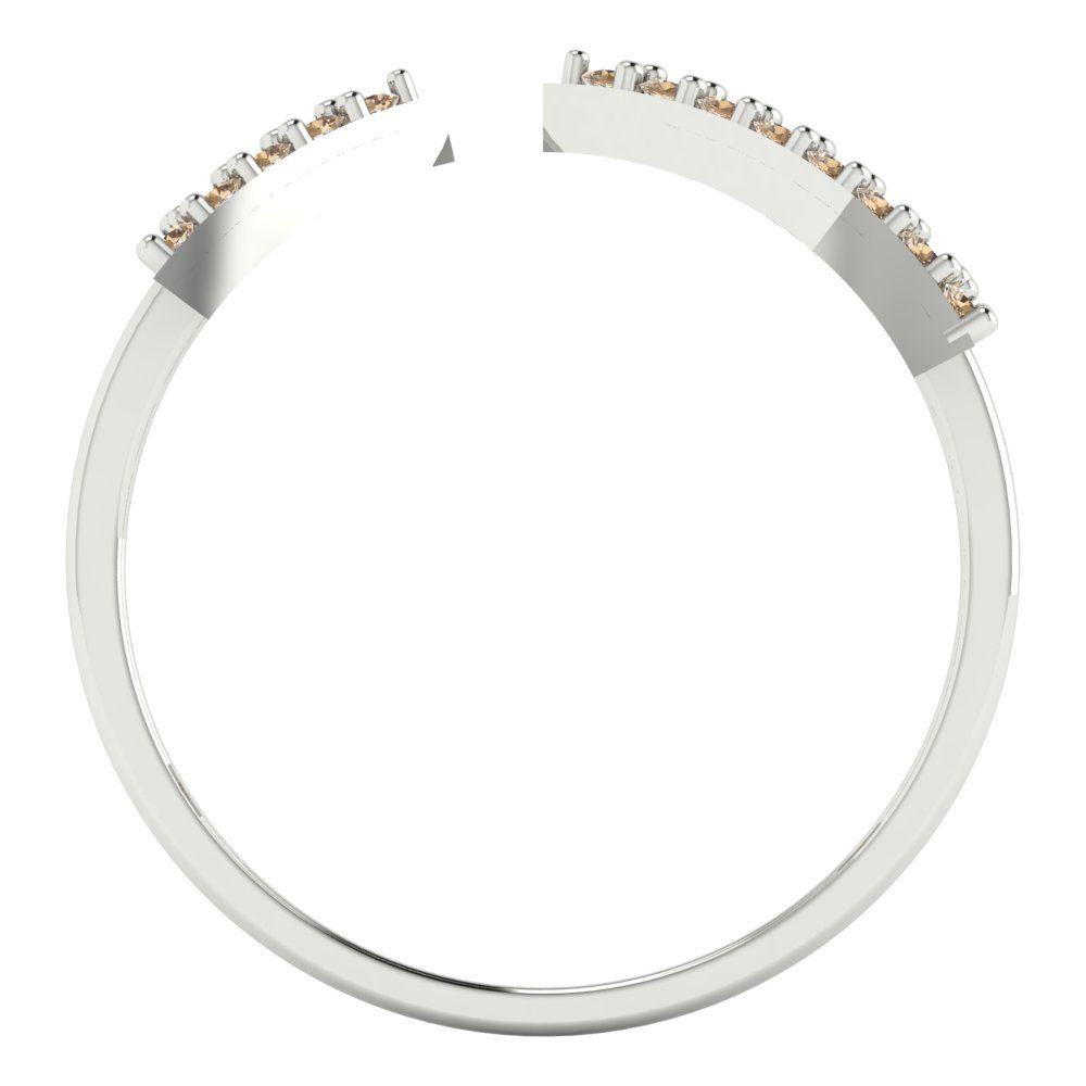 0.2475 cttw Yellow Moissanite Statement Engagement Ring - Solid Gold (Round Cut,1.2mm)