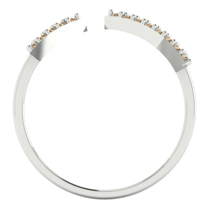 0.2475 cttw Yellow Moissanite Statement Engagement Ring - Solid Gold (Round Cut,1.2mm)