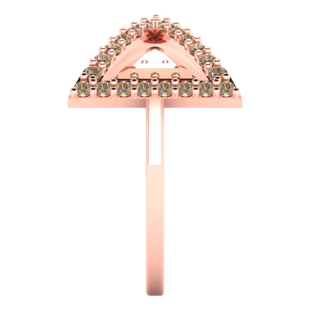 0.2475 cttw Yellow Moissanite Statement Engagement Ring - Solid Gold (Round Cut,1.2mm)