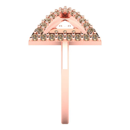 0.2475 cttw Yellow Moissanite Statement Engagement Ring - Solid Gold (Round Cut,1.2mm)