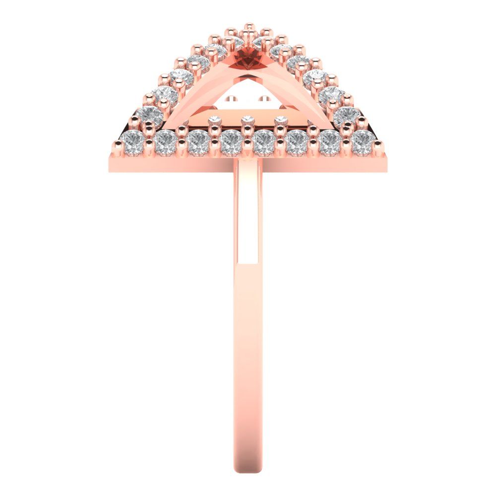 0.2475 cttw White Sapphire Statement Engagement Ring - Solid Gold (Round Cut,1.2mm)