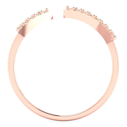 0.2475 cttw Natural Morganite Statement Engagement Ring - Solid Gold (Round Cut,1.2mm)