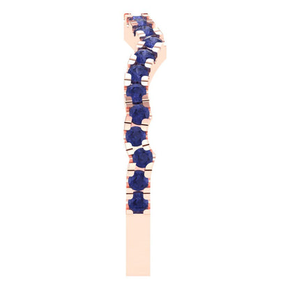 0.36 cttw Simulated Tanzanite Round Cut Rose Gold Eternity Wedding Band